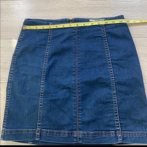 Free People Modern Femme Stretch Denim Mini Skirt - Picture 8 of 9